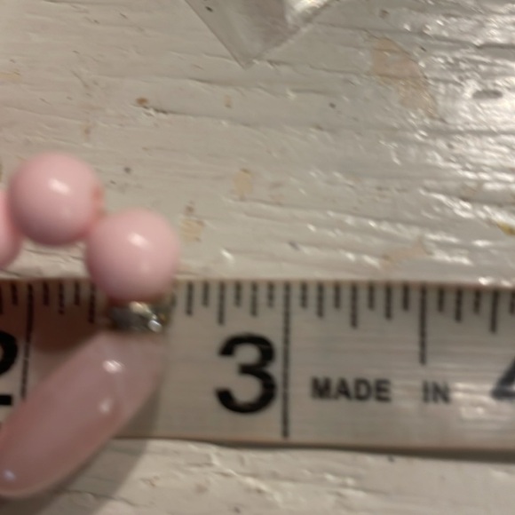 6” pink silver 15 round & oval stackable stretch bracelet - Picture 9 of 10